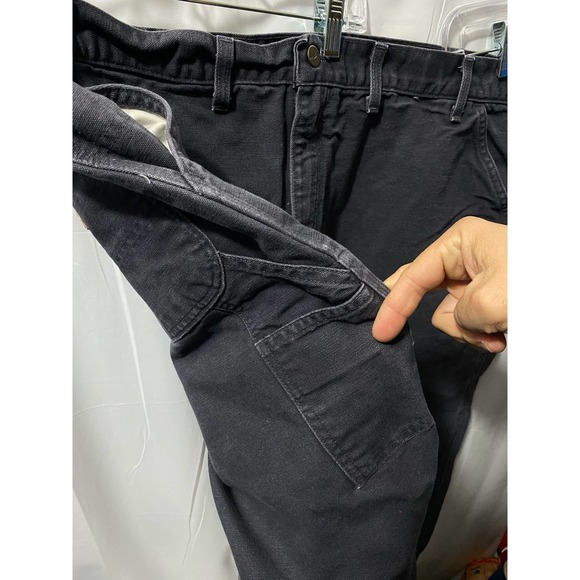 Carhartt Jeans Men's Size 48 x 30 Work Black Denim - Picture 9 of 11